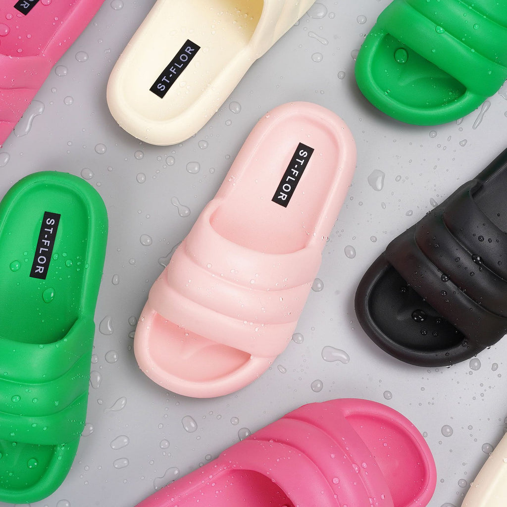 Step On Slippers EVA Rubber Plastic Simple Leisure Home Men And Women Tide Slippers Flat Bottom Slippers Wear Slippers
