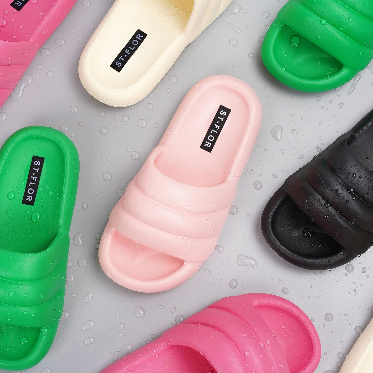 Step On Slippers EVA Rubber Plastic Simple Leisure Home Men And Women Tide Slippers Flat Bottom Slippers Wear Slippers