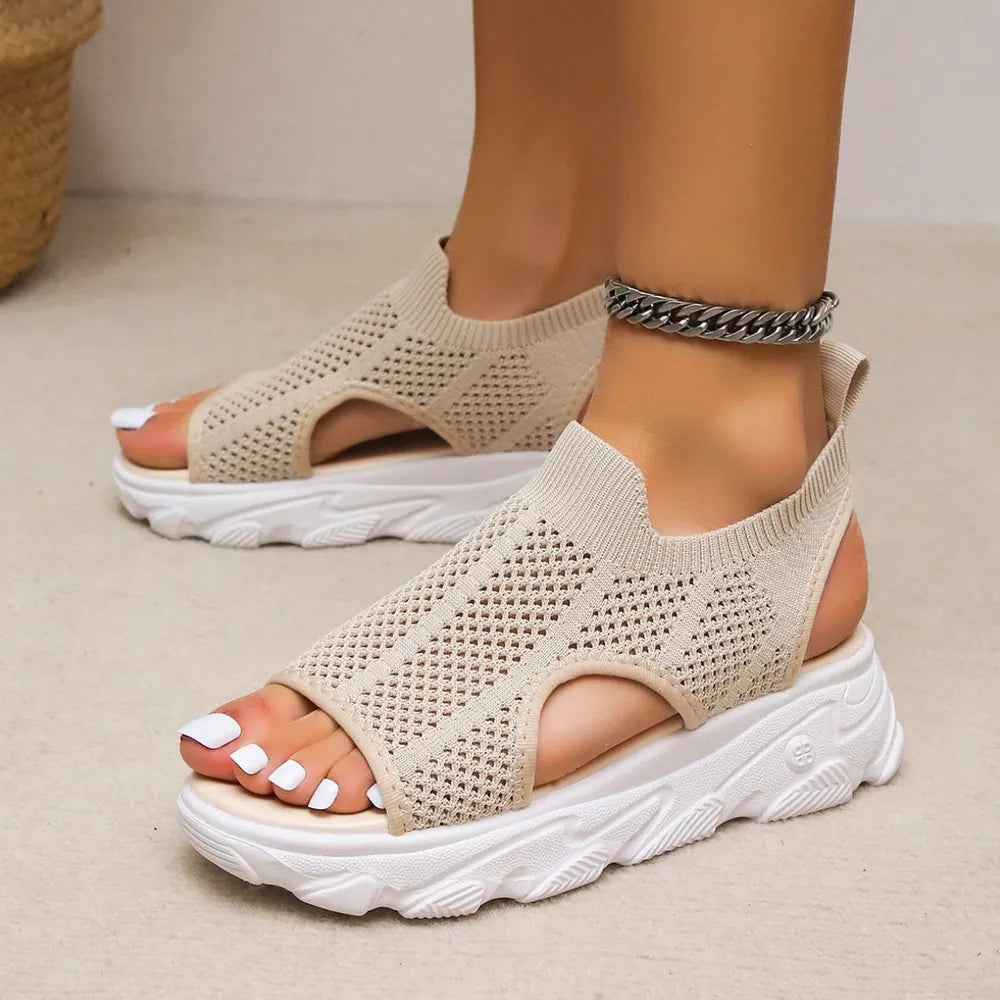 Fish mouth sandals for women breathable beach sandals