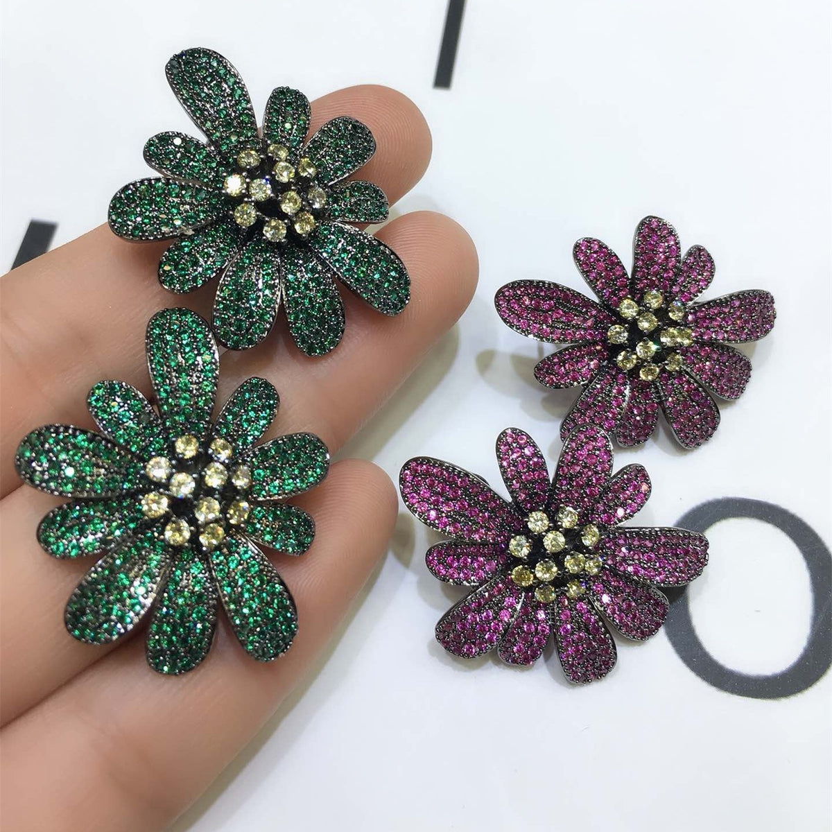 Colorful Flower Earrings Fashion Earrings