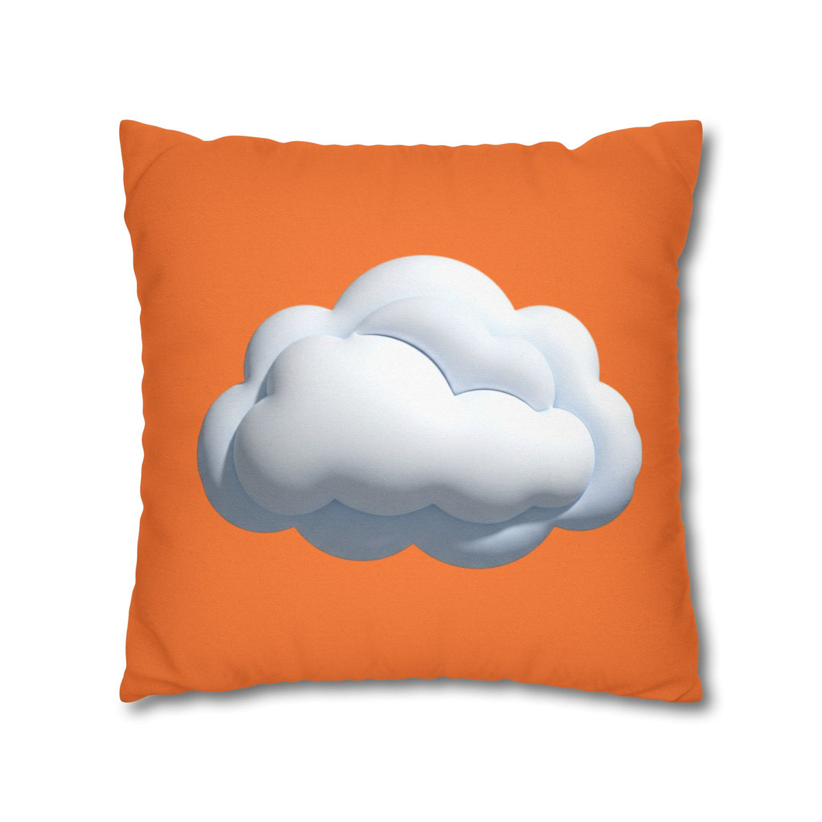 Cloud Graphic Orange Pillowcase — Orange Decorative Throw Pillow Cover