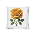 Yellow Rose Spun Polyester Square Pillowcase