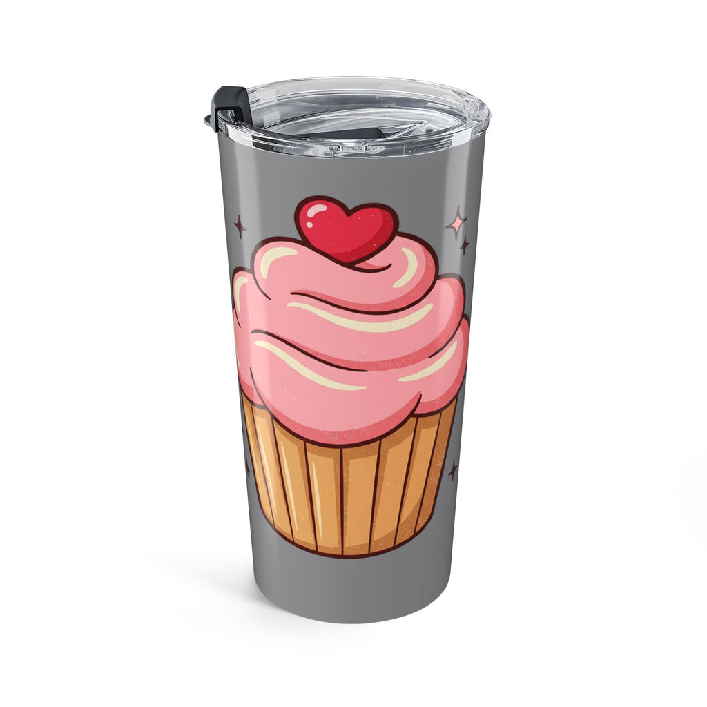 Pink Cupcake Tumbler 20oz- Grey