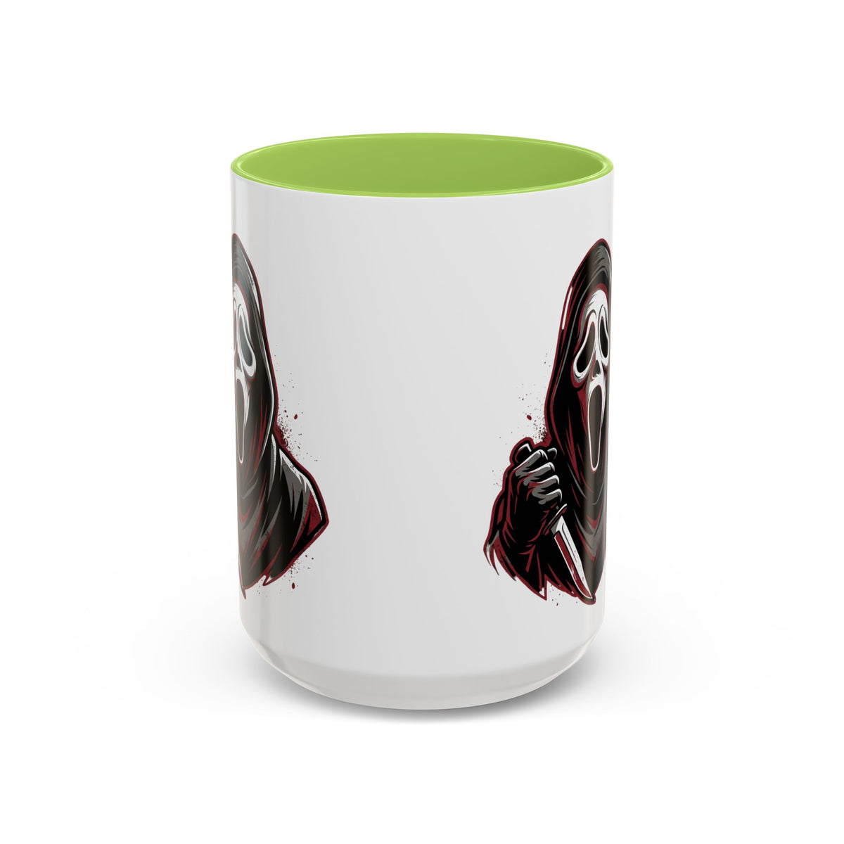 Scream Mask Accent Coffee Mug — Horror Killer Design (11/15oz)