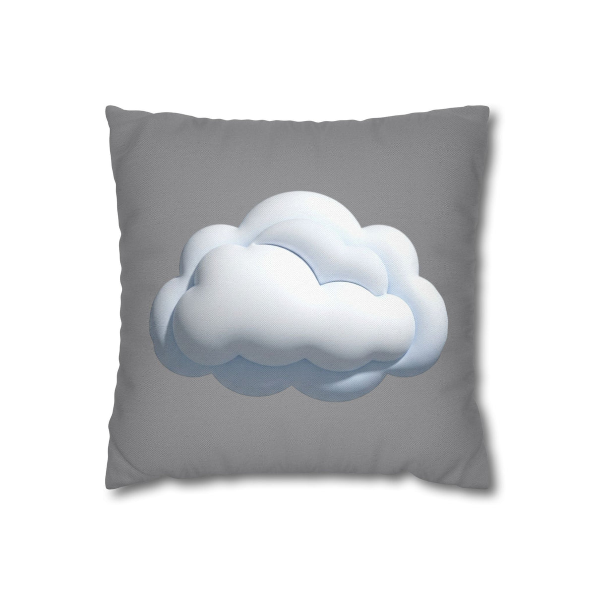 Cloud Graphic Pillowcase — Soft Grey Decorative Throw Pillow Cover