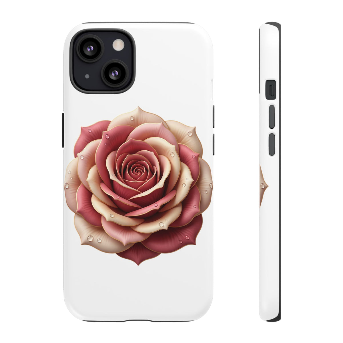 Rose Waterdrop Tough Phone Case — Protective Floral iPhone Cover