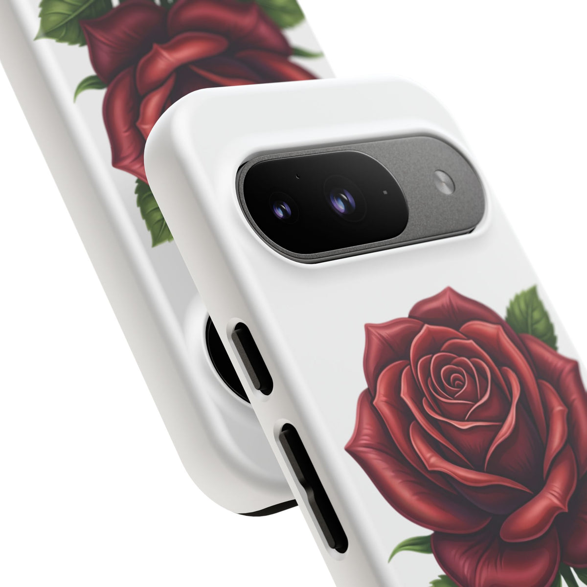 Rose Phone Case — Vintage Red Rose Floral Protective Cover