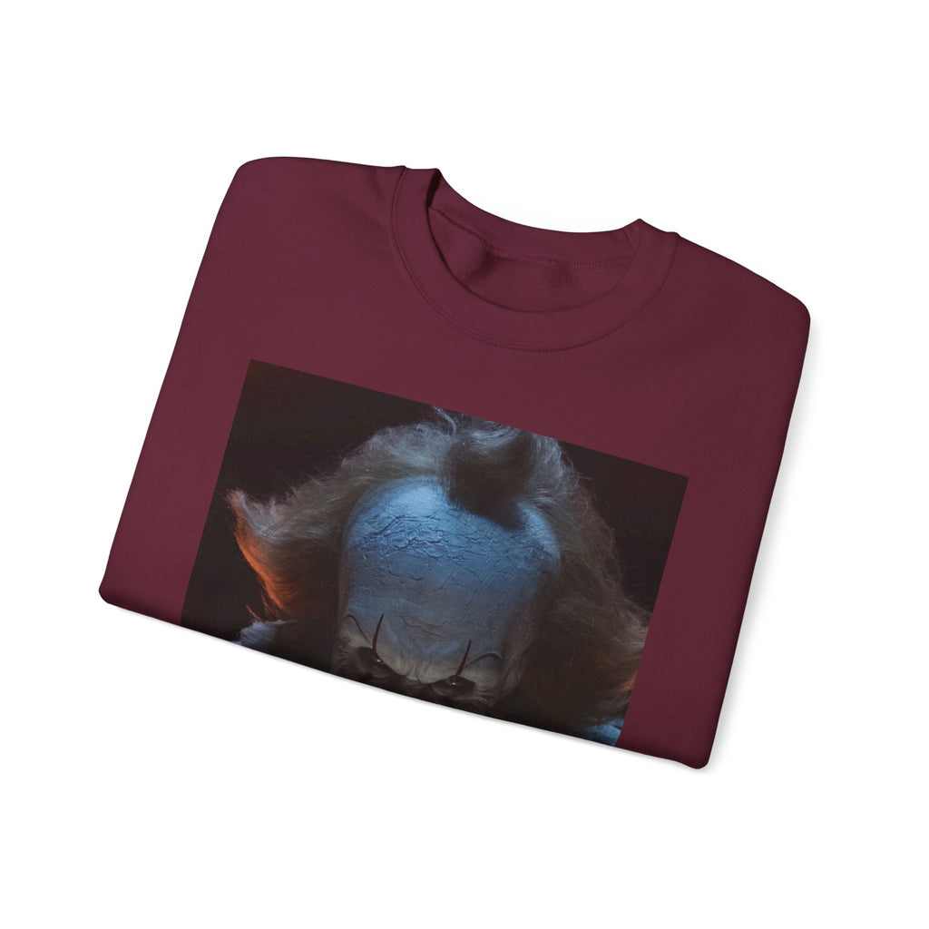 Horror Clown Crewneck Sweatshirt — Scary Pennywise Portrait
