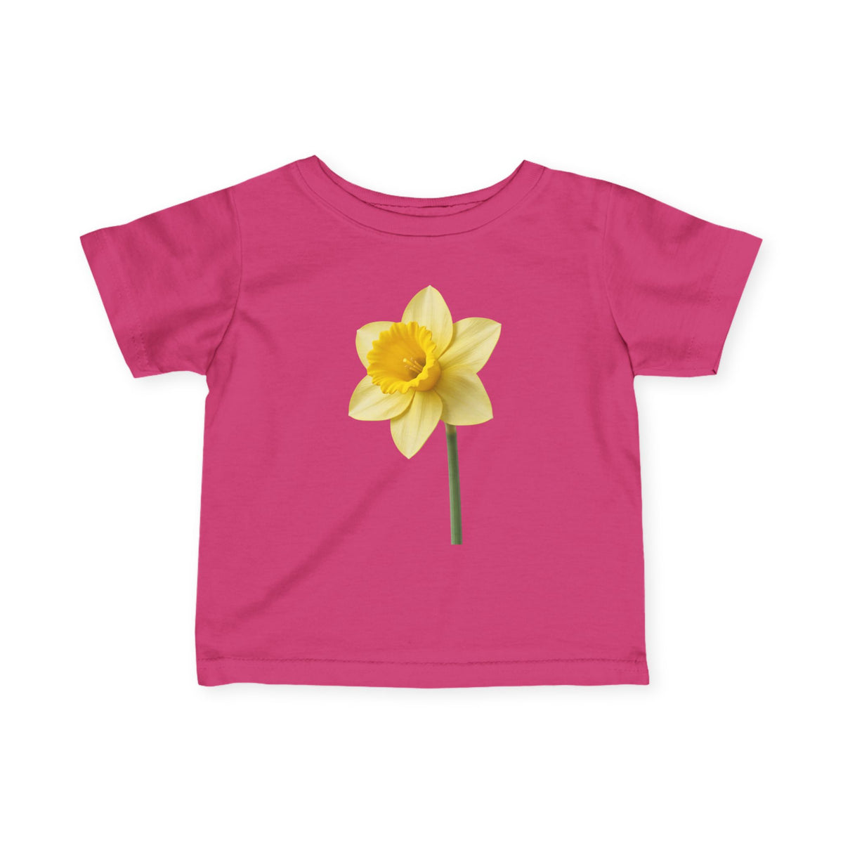 Infant Tee — Yellow Daffodil Floral Baby Shirt