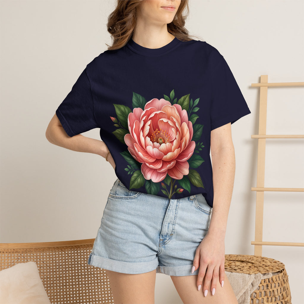 Peony Bloom T-Shirt — Vintage Floral Graphic Tee