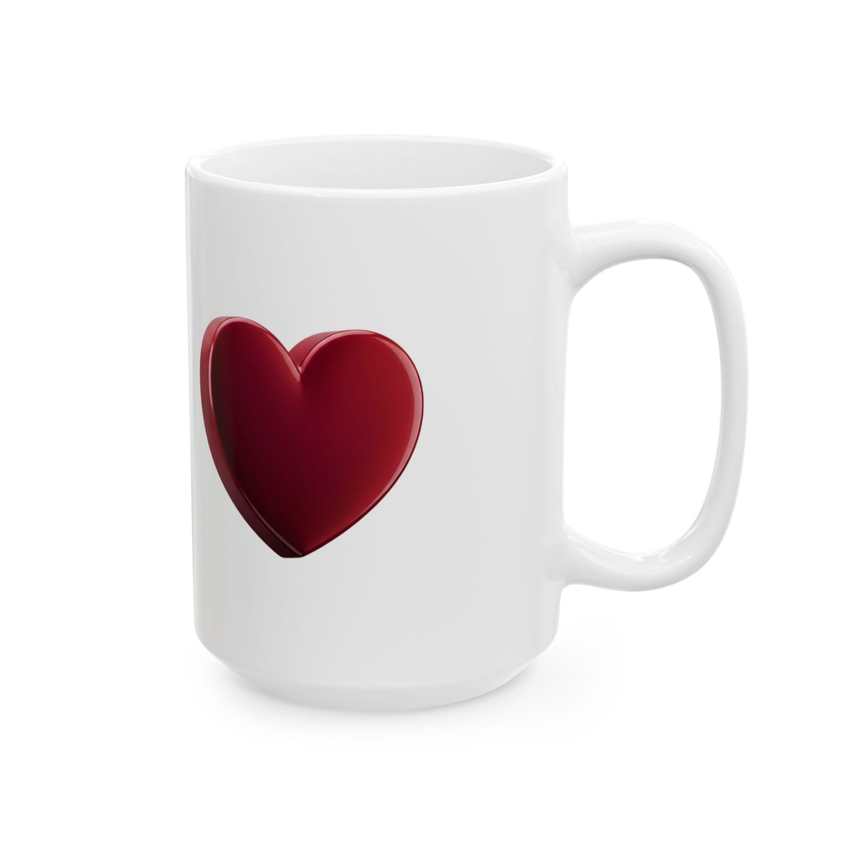 Red Heart Ceramic Mug — Romantic Valentine’s Coffee Cup (11oz, 15oz)