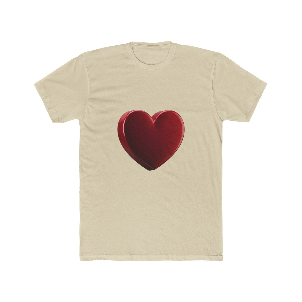 Red Heart Graphic Tee — Minimal Valentine Love Shirt