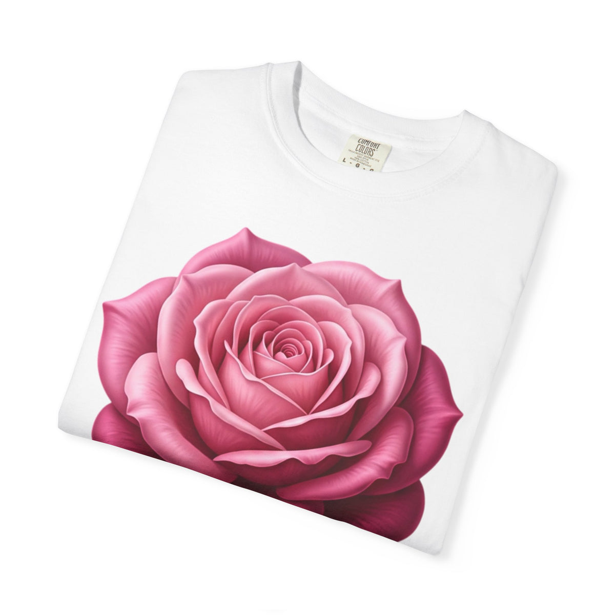 Vintage Pink Rose T-Shirt — Botanical Floral Graphic Tee