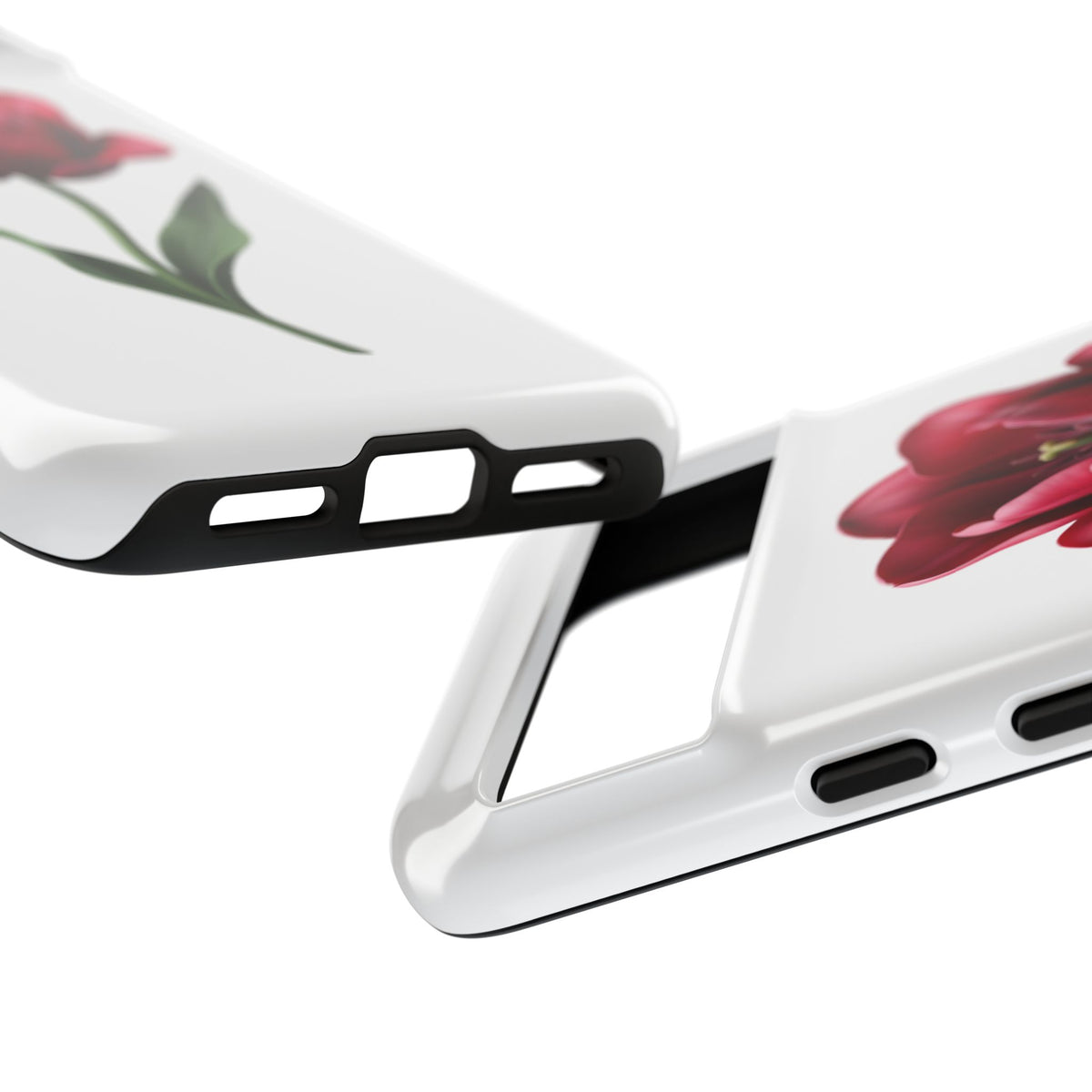 Tulip Floral Tough Phone Case – Protective Blossom iPhone Cover