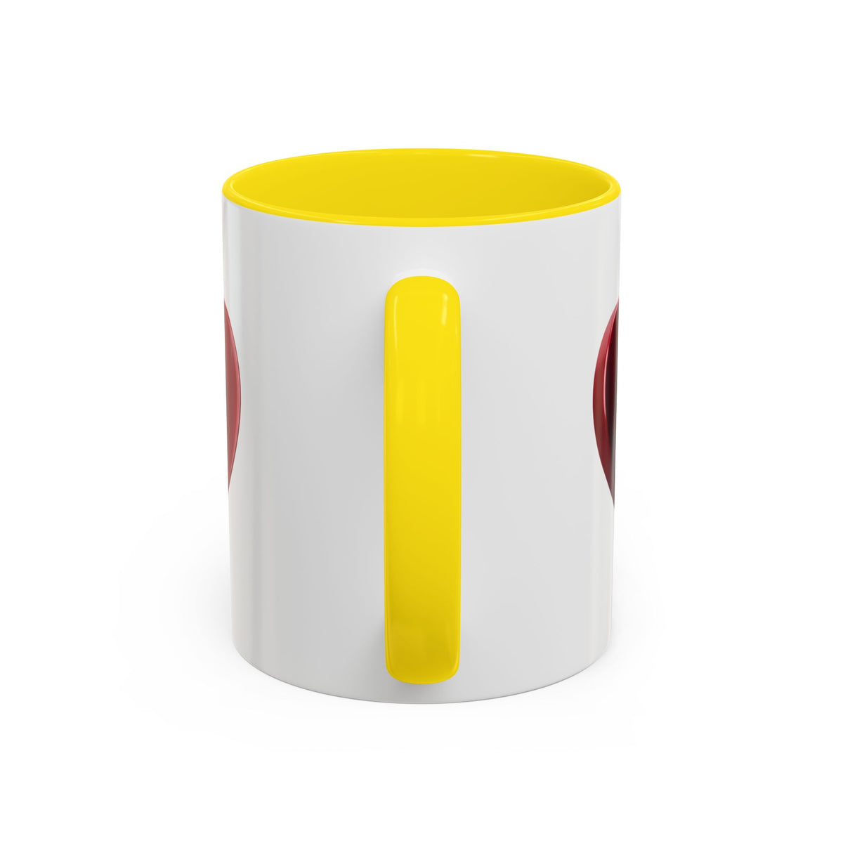 Heart Accent Coffee Mug – Red 3D Heart Design, Valentine’s Day Gift