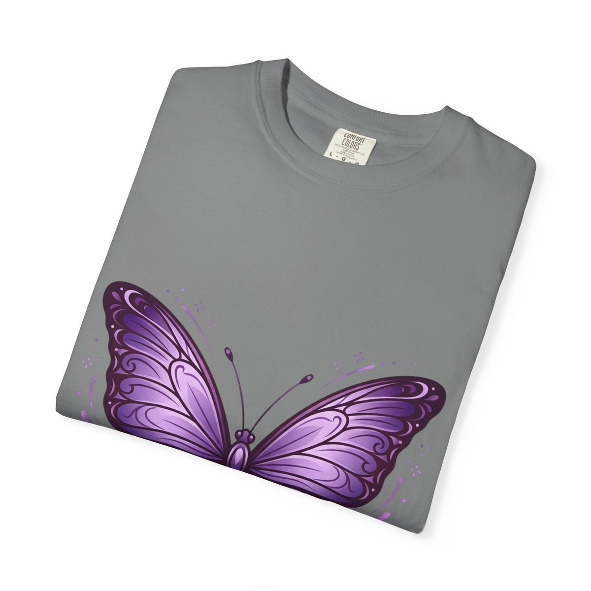 Purple Butterfly T-Shirt — Elegant Monarch Graphic Tee
