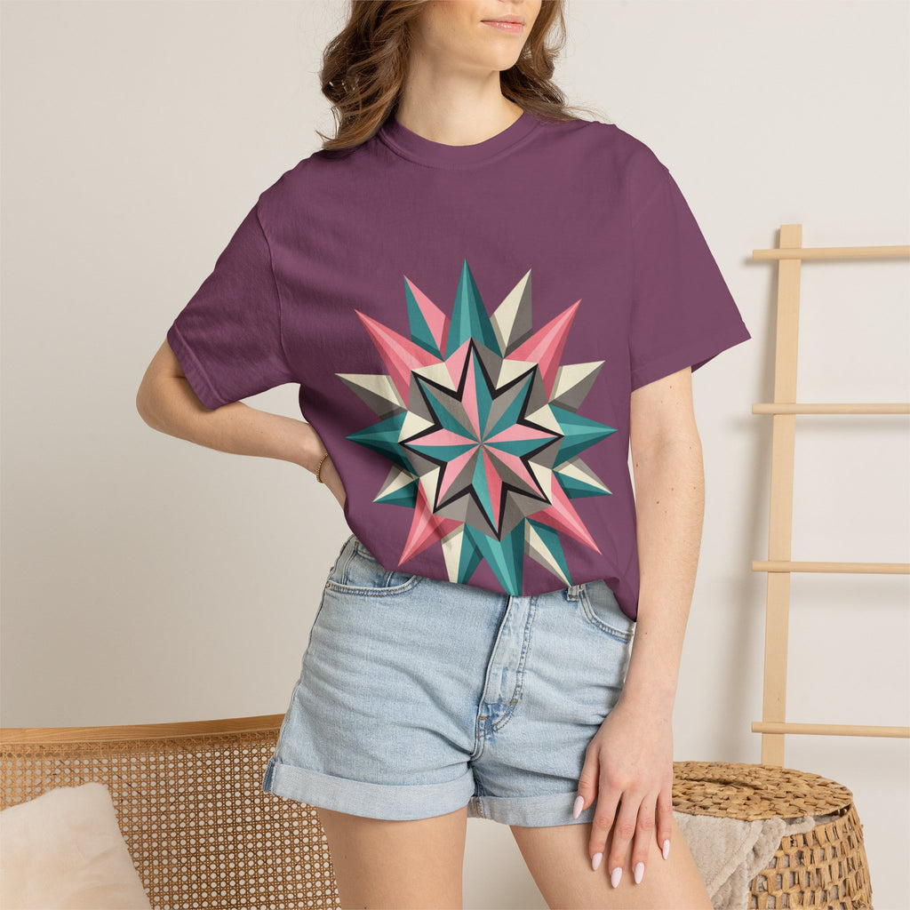 Geometric Starburst Graphic T-Shirt