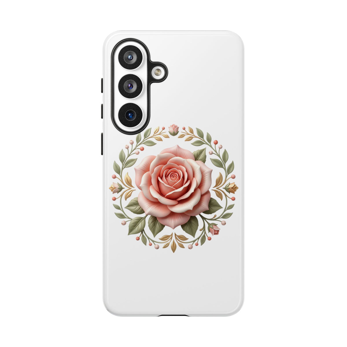 Floral Rose Wreath Tough Phone Case