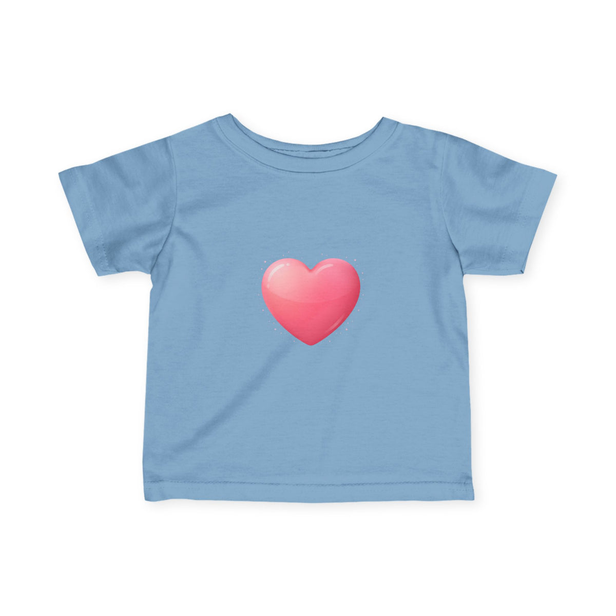Infant Tee — Pink Heart Graphic Baby Shirt (Love Emoji)