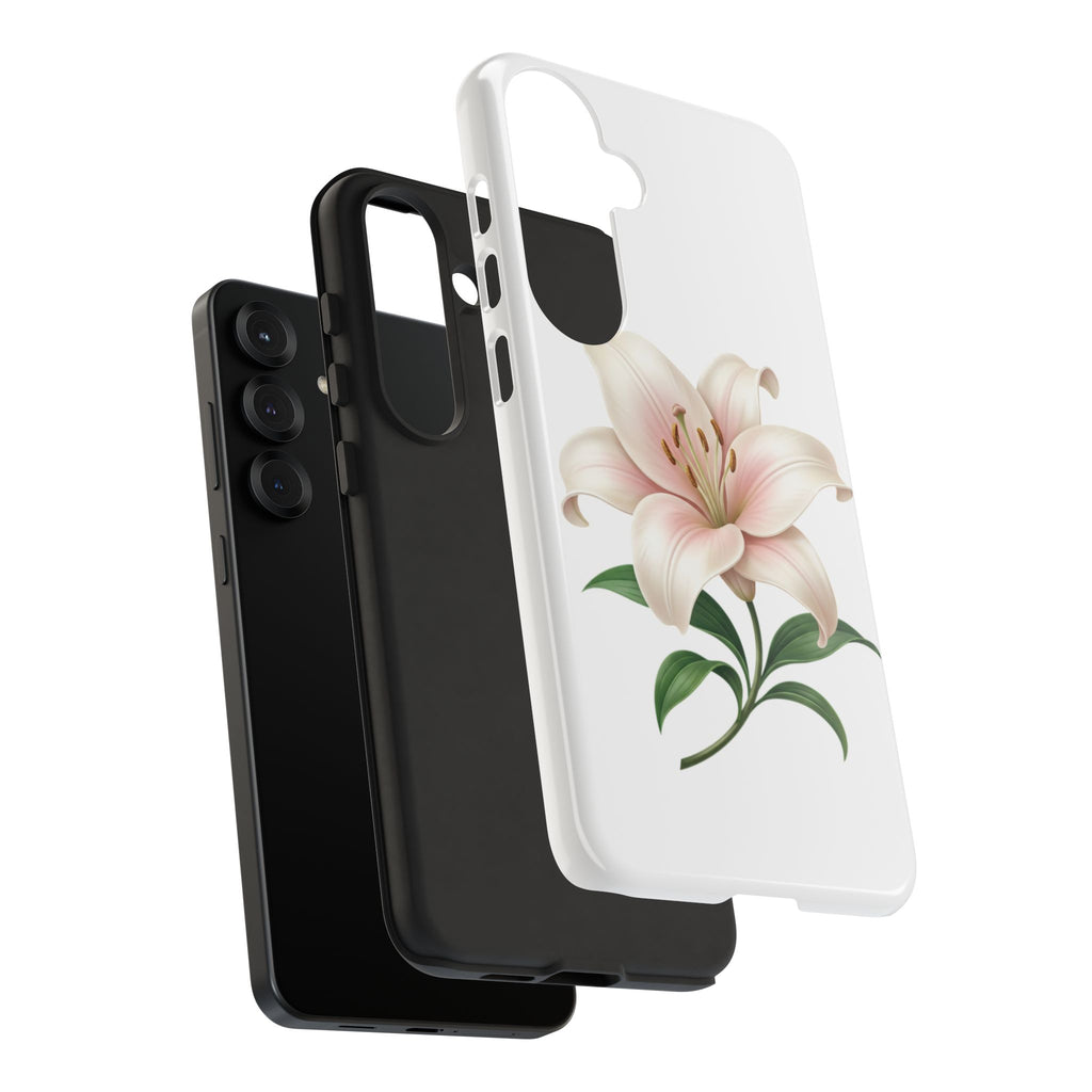Floral Lily Phone Case — Pink Lily Tough Protective Cover