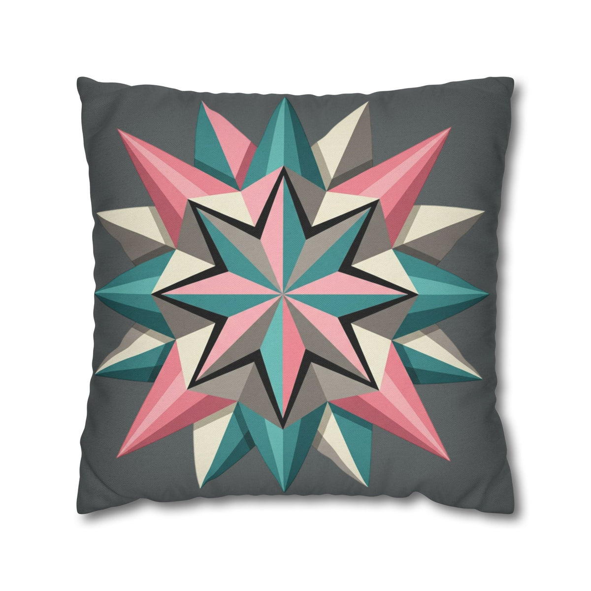 Geometric Starburst Decorative Pillowcase