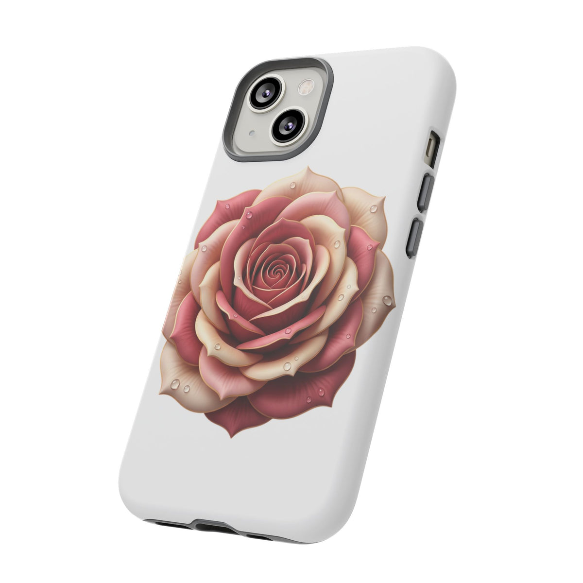 Rose Waterdrop Tough Phone Case — Protective Floral iPhone Cover