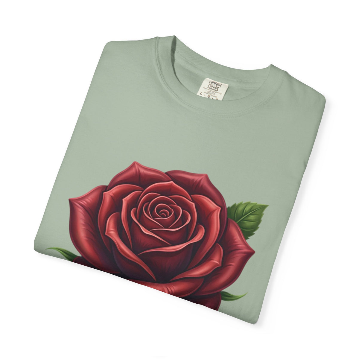 Rose Graphic T‑Shirt — Large Red Rose Floral Tee