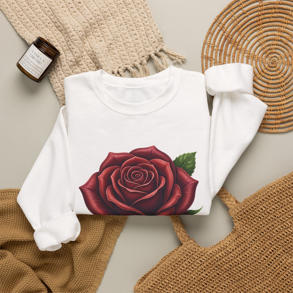 Rose Graphic Crewneck Sweatshirt