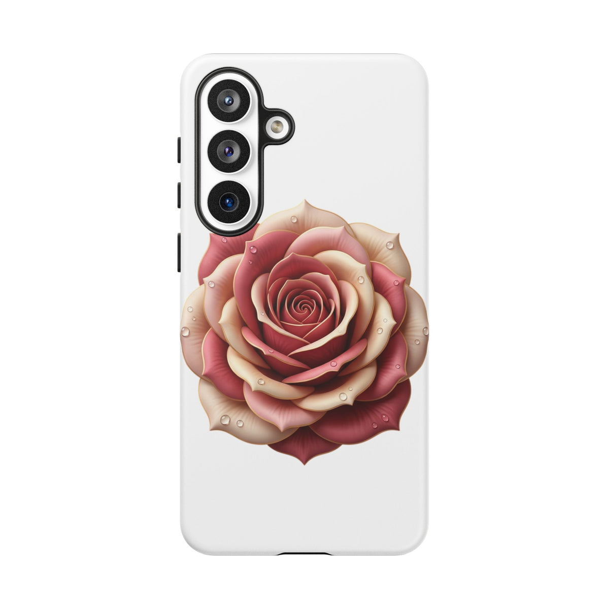 Rose Waterdrop Tough Phone Case — Protective Floral iPhone Cover