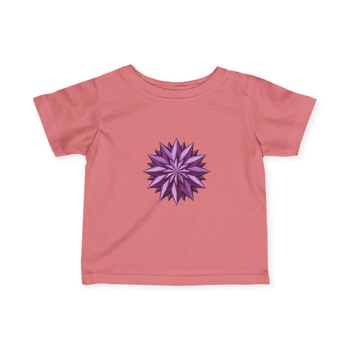 Infant Tee — Purple Starburst Floral Graphic Baby Shirt