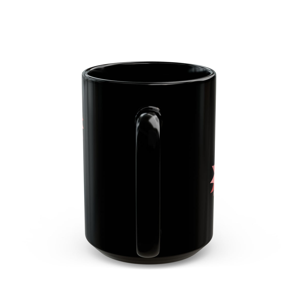 Pink Floral Pattern Black Coffee Mug — 11oz & 15oz