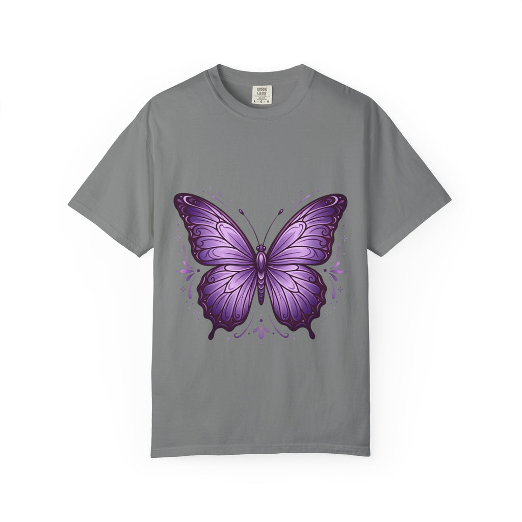 Purple Butterfly T-Shirt — Elegant Monarch Graphic Tee