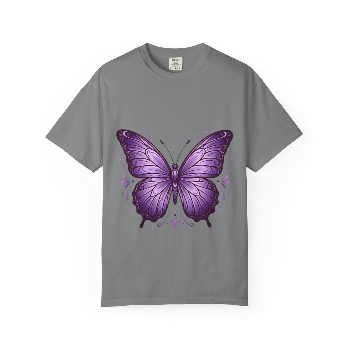 Purple Butterfly T-Shirt — Elegant Monarch Graphic Tee
