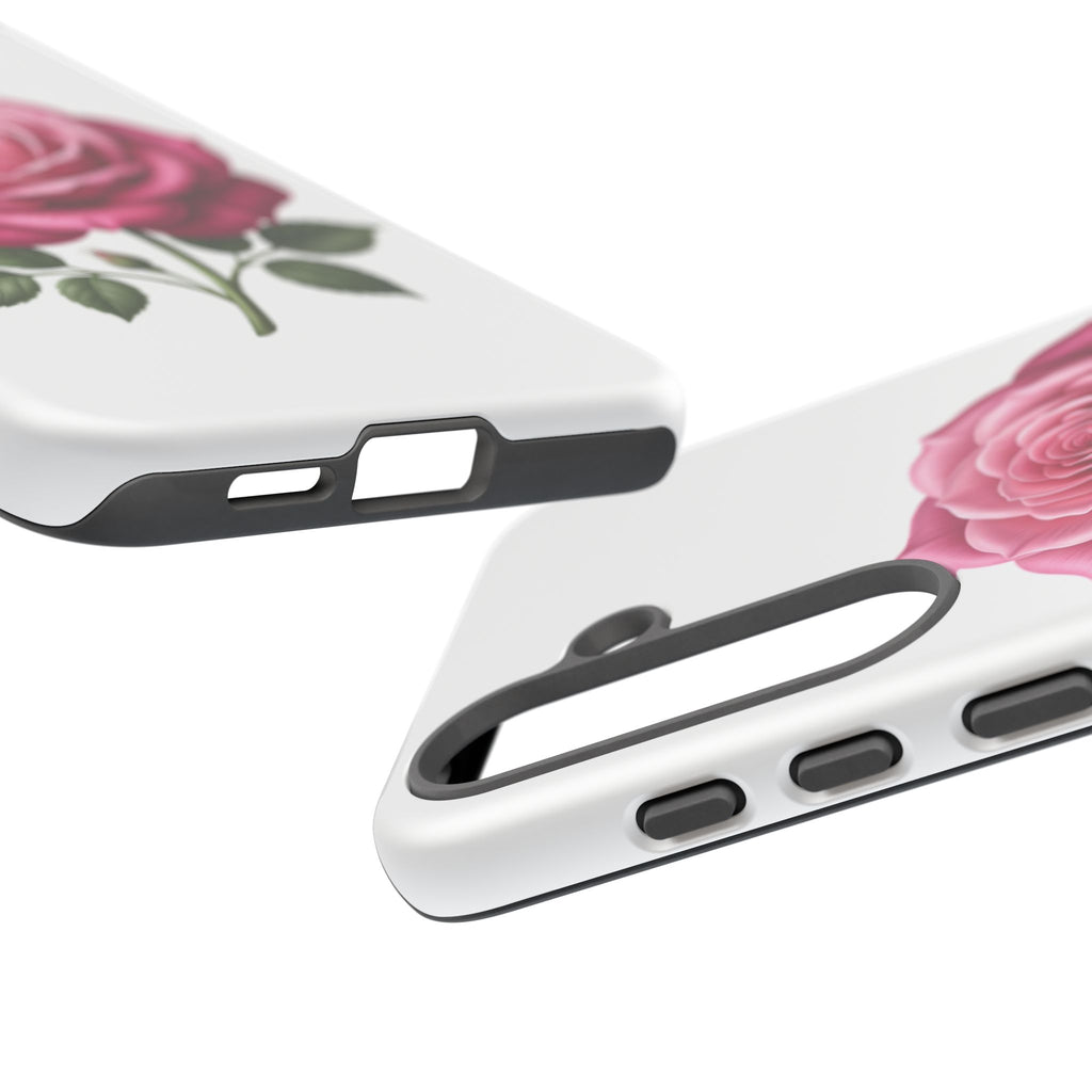 Pink Rose Tough Phone Case — Floral Protective iPhone Cover