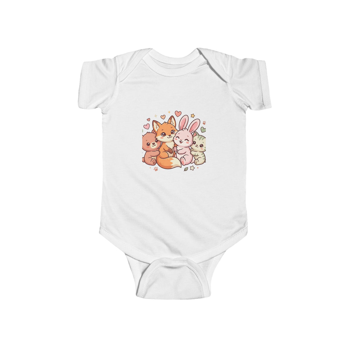 Cute Forest Friends Infant Bodysuit — Baby Animal Crew Onesie