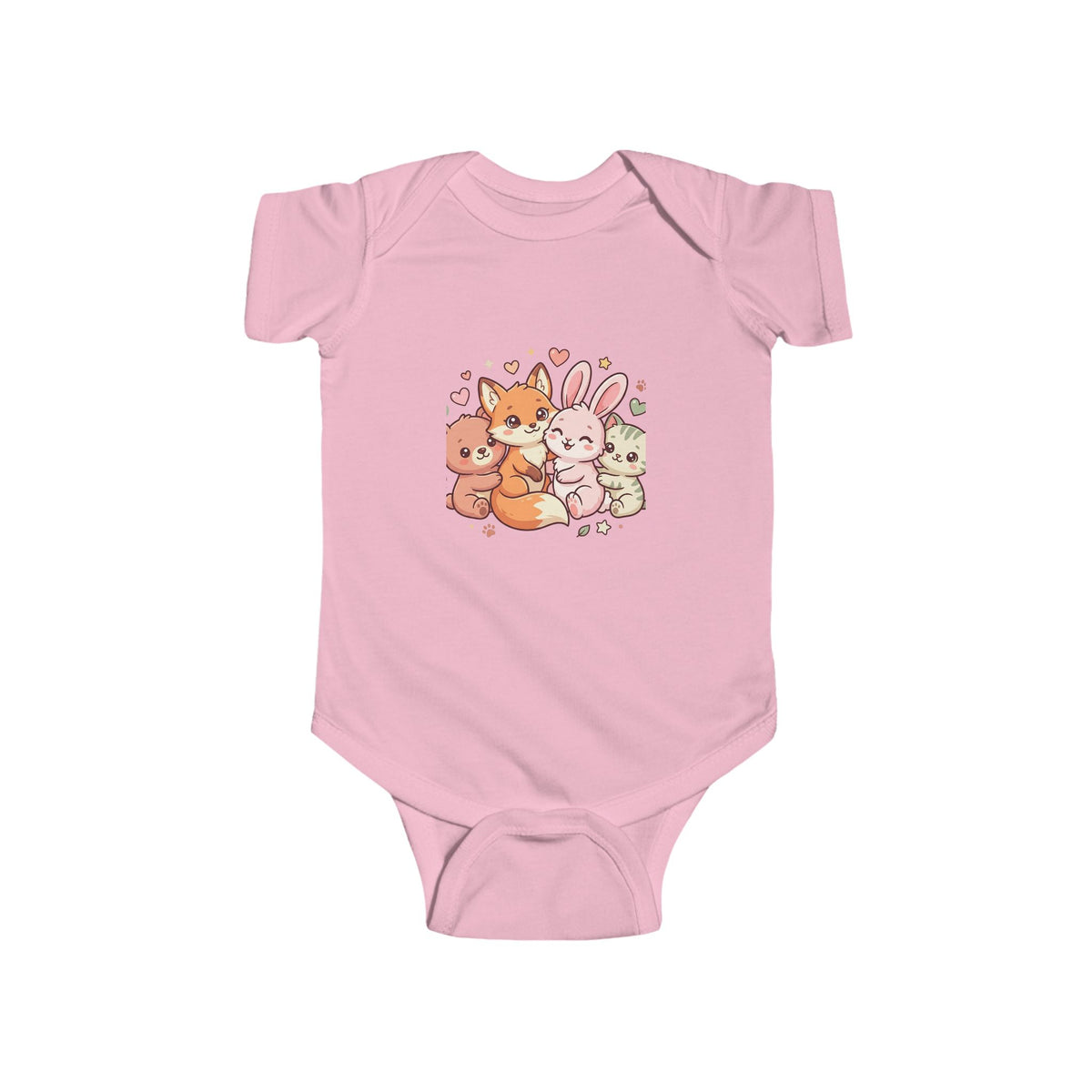 Cute Forest Friends Infant Bodysuit — Baby Animal Crew Onesie