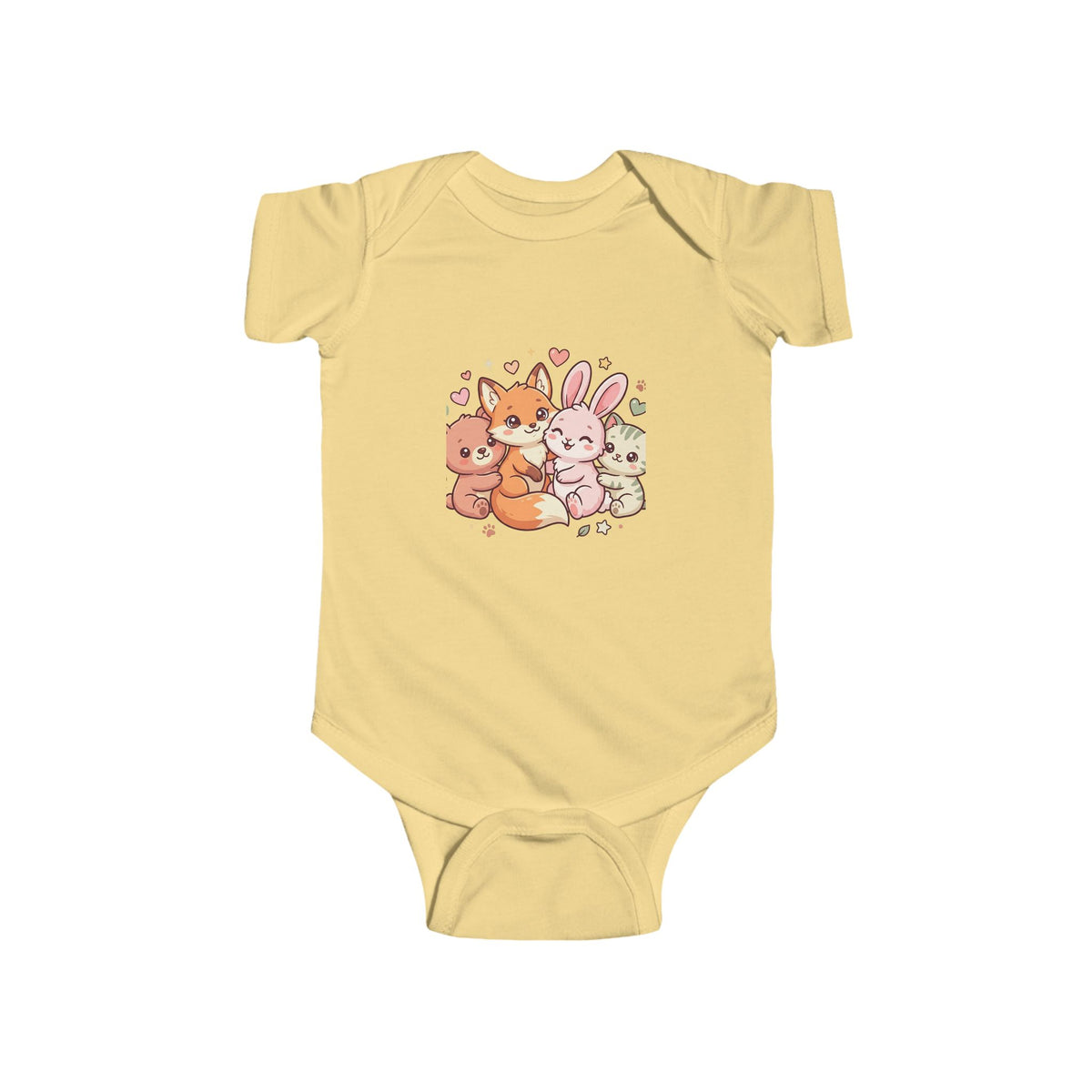 Cute Forest Friends Infant Bodysuit — Baby Animal Crew Onesie