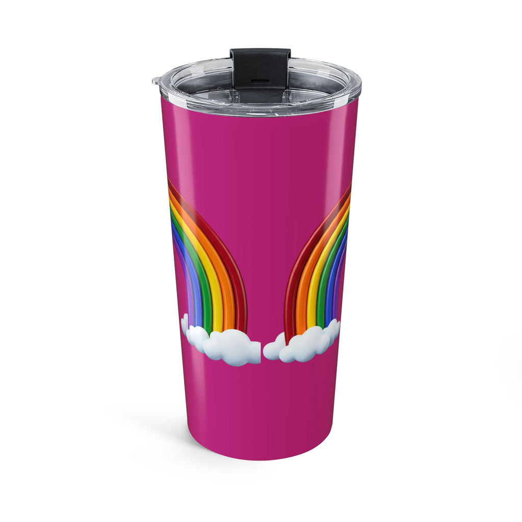 20oz Rainbow Tumbler - Pink Double Rainbow Travel Cup