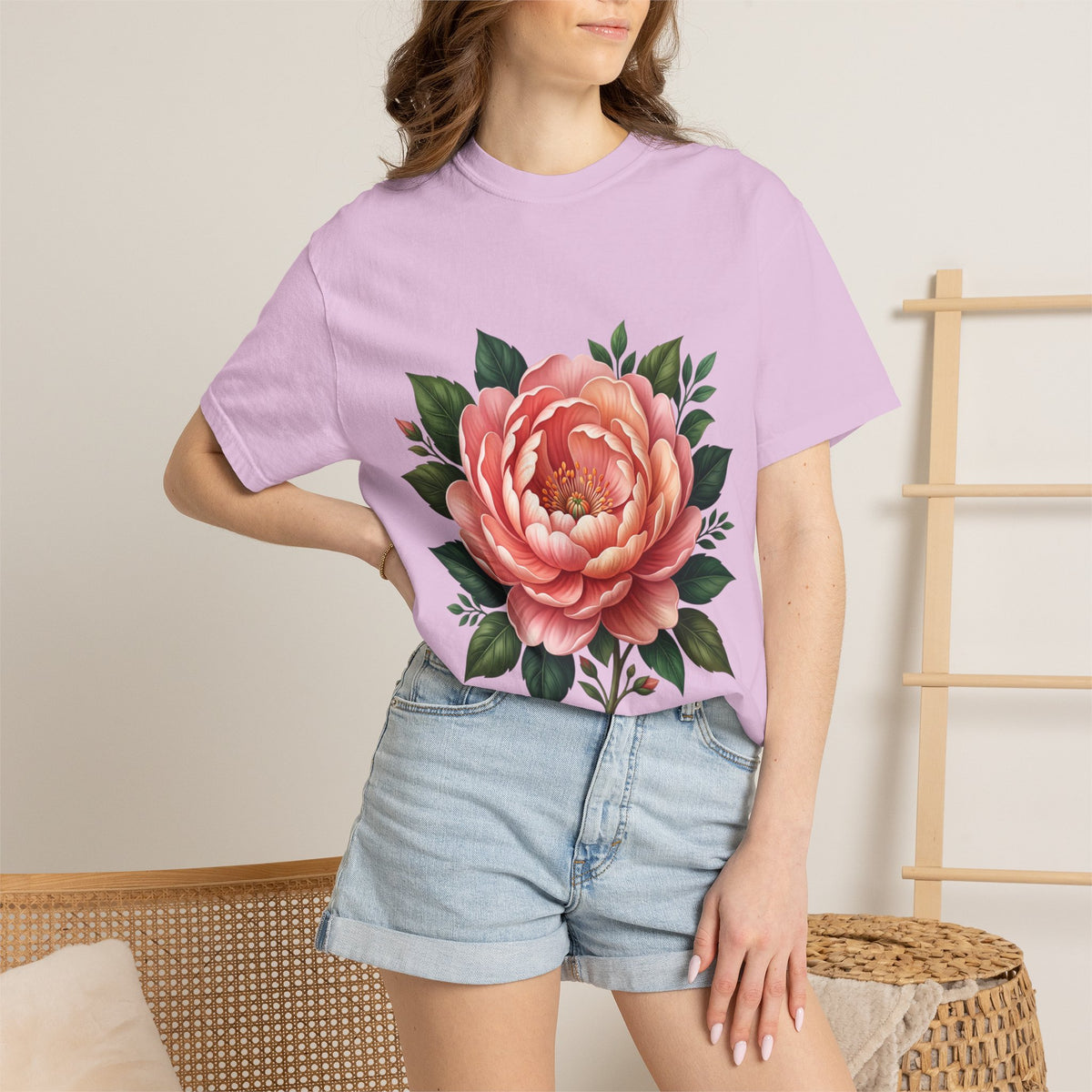 Peony Bloom T-Shirt — Vintage Floral Graphic Tee