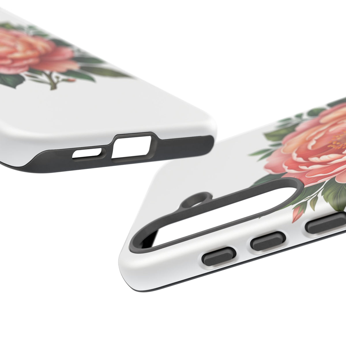 Floral Peony Tough Phone Case — Protective Botanical iPhone Cover