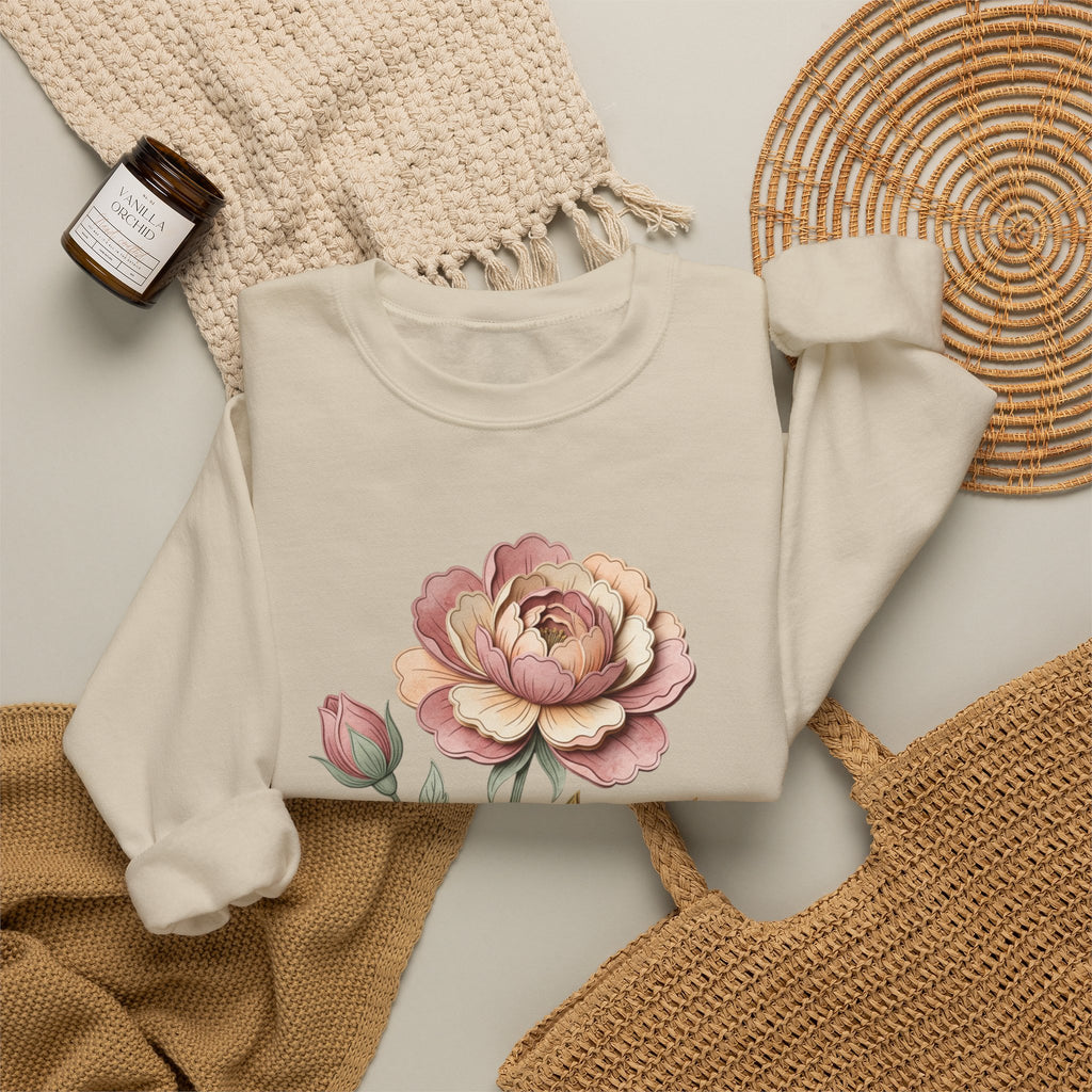 Floral Rose Crewneck Sweatshirt