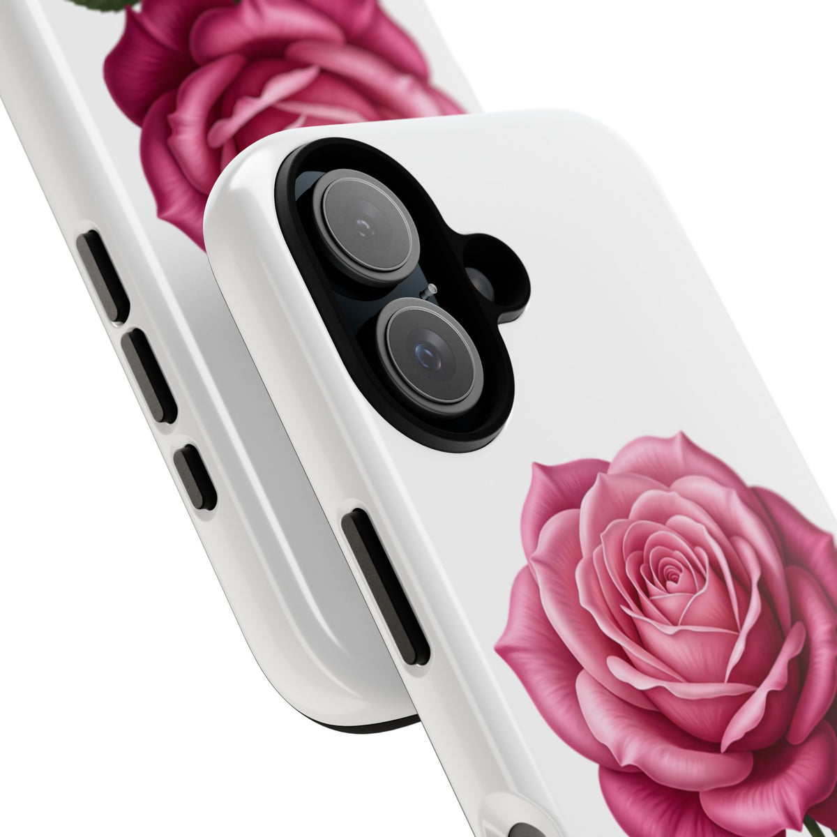 Pink Rose Tough Phone Case — Floral Protective iPhone Cover