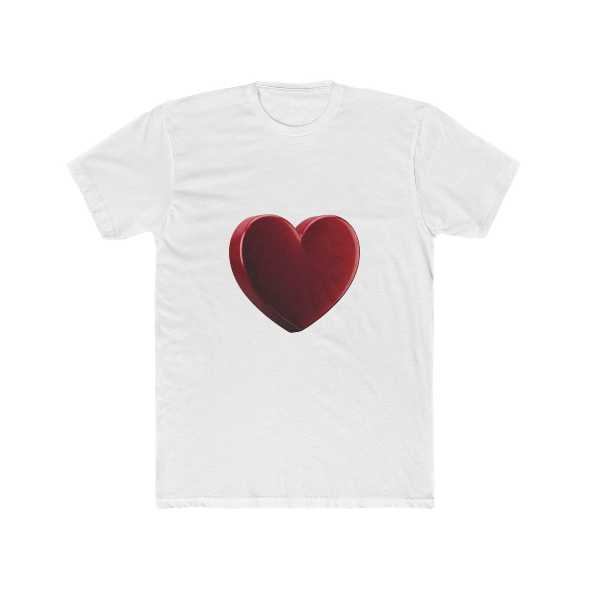 Red Heart Graphic Tee — Minimal Valentine Love Shirt