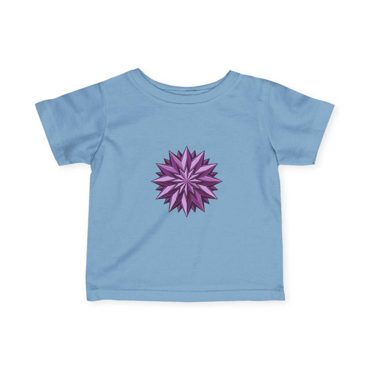 Infant Tee — Purple Starburst Floral Graphic Baby Shirt