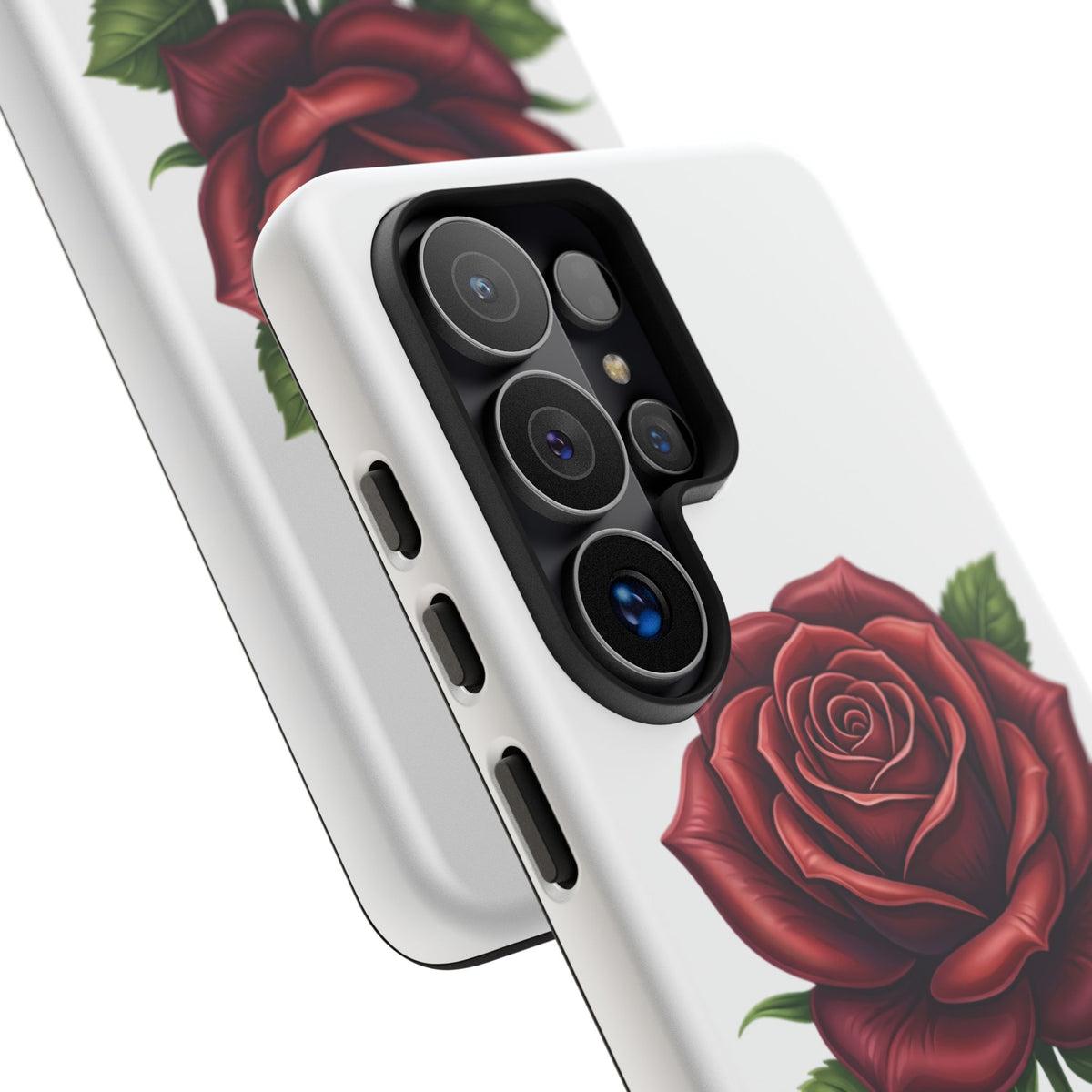 Rose Phone Case — Vintage Red Rose Floral Protective Cover