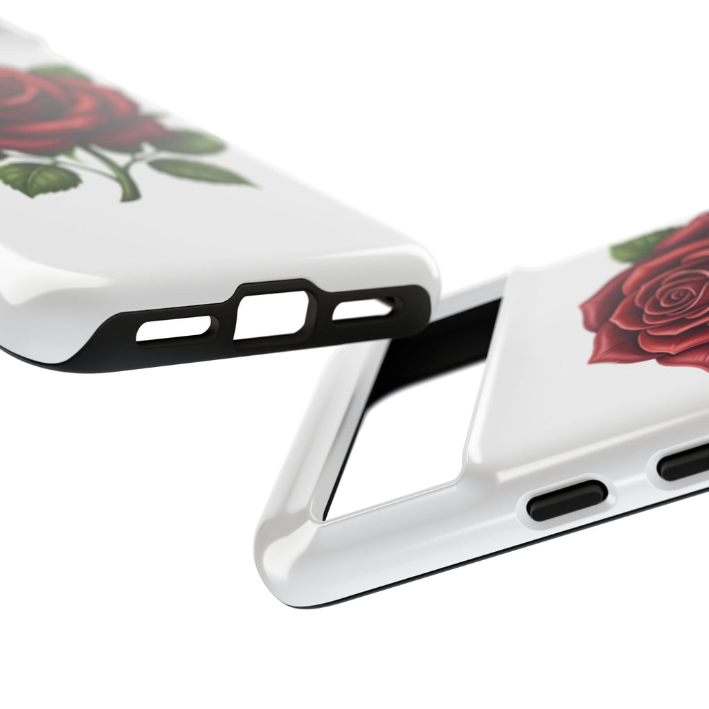 Rose Phone Case — Vintage Red Rose Floral Protective Cover