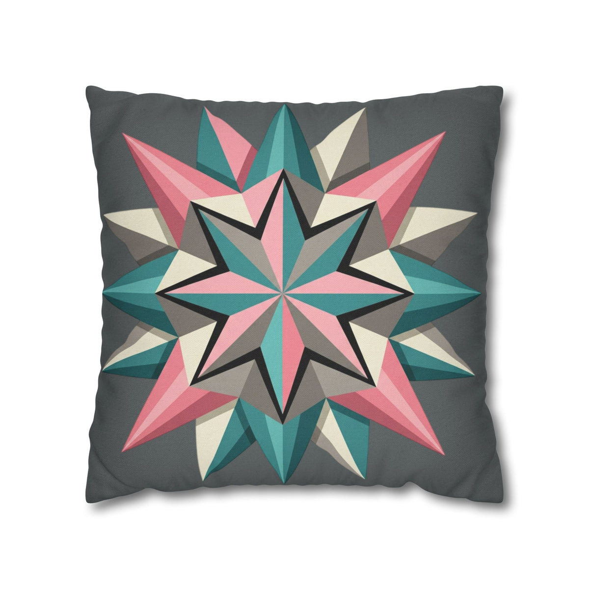 Geometric Starburst Decorative Pillowcase