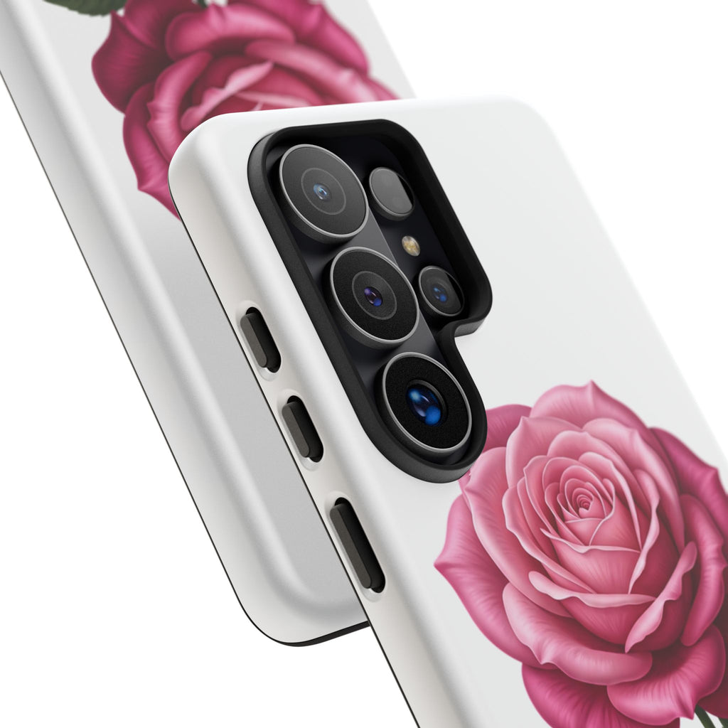 Pink Rose Tough Phone Case — Floral Protective iPhone Cover
