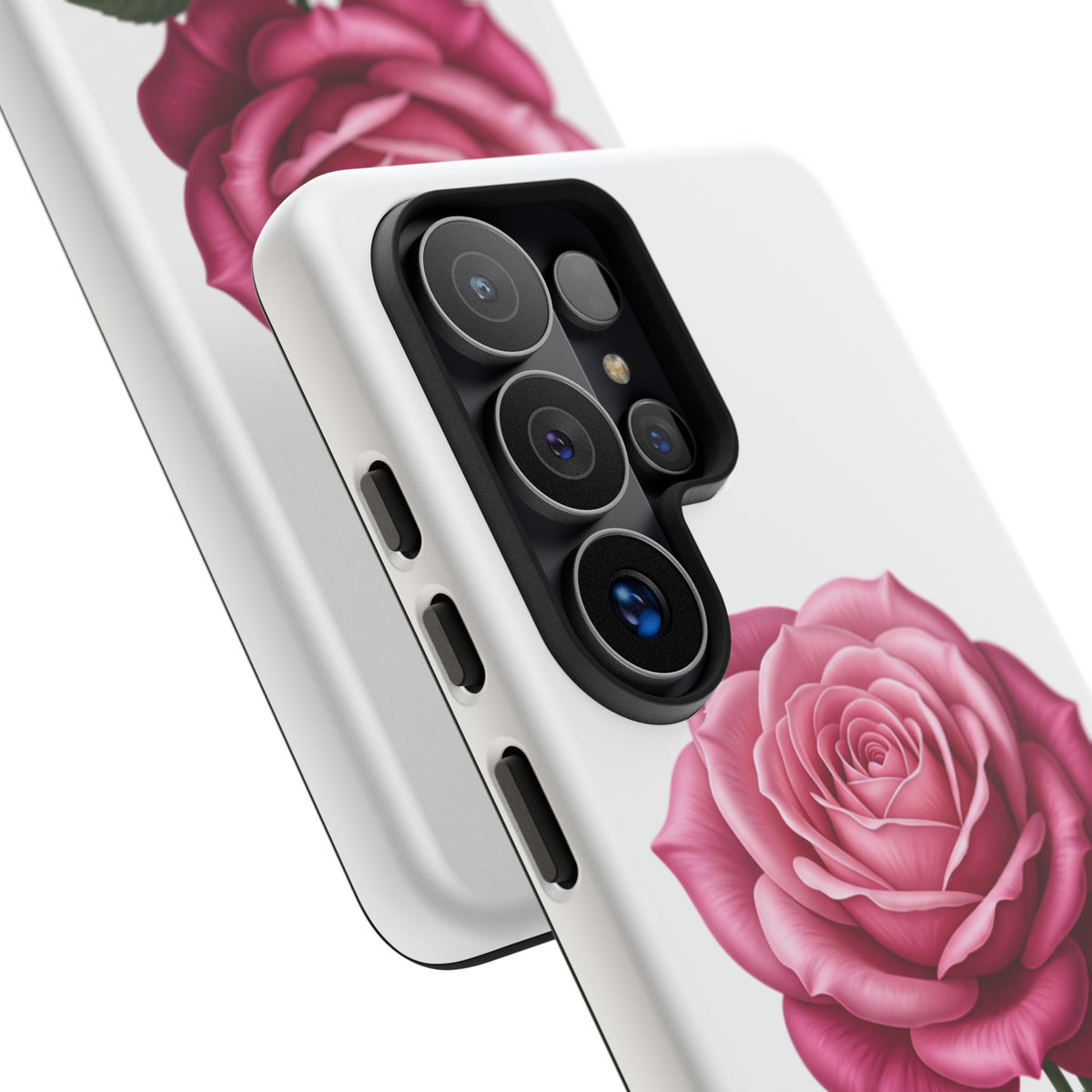 Pink Rose Tough Phone Case — Floral Protective iPhone Cover