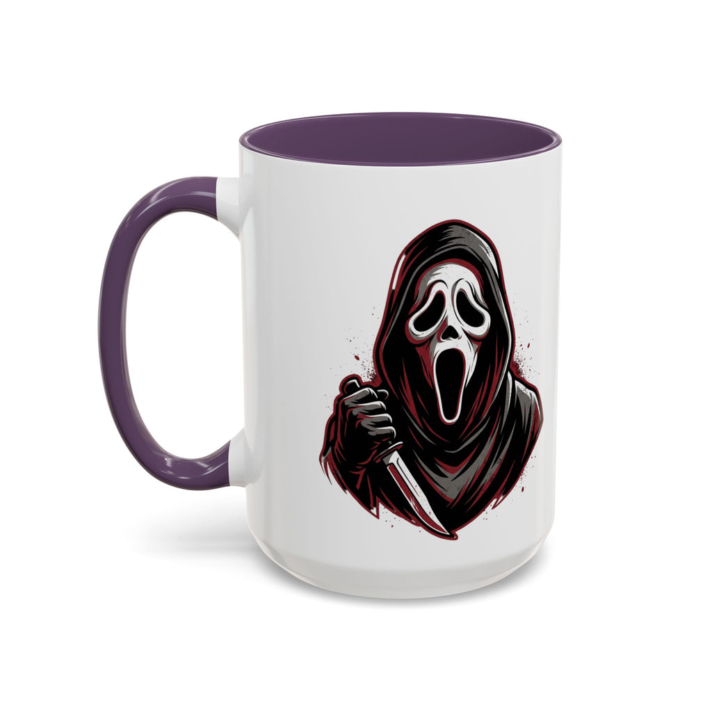 Scream Mask Accent Coffee Mug — Horror Killer Design (11/15oz)